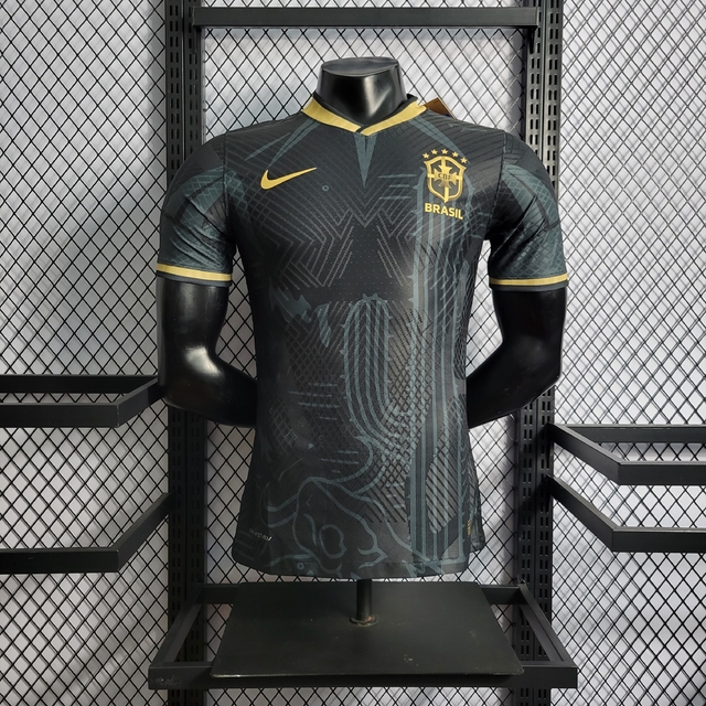 camisa preta seleção brasileira