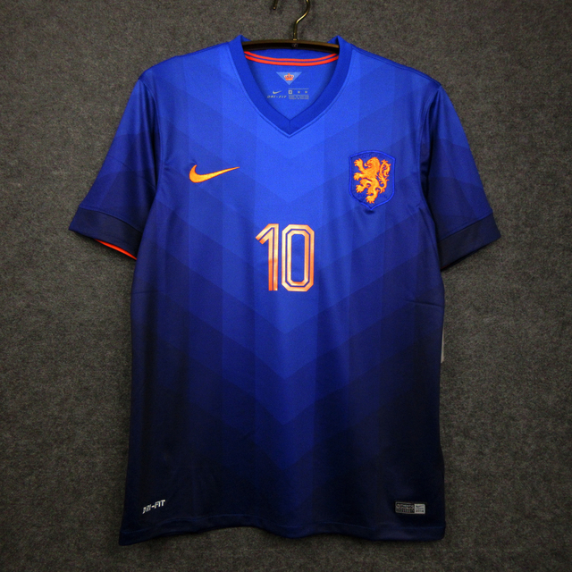 Camisa da Holanda Retrô 2014 Masculina (Azul)