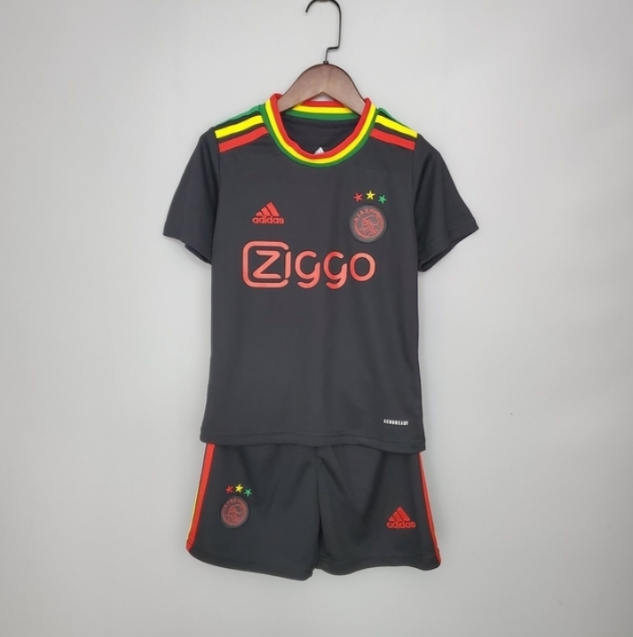 Conjunto Infantil Ajax III Preta - Camisa e Shorts - Adidas