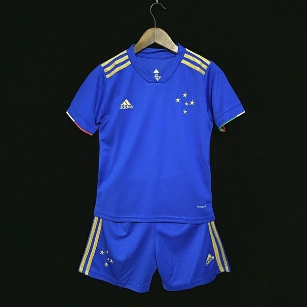 Conjunto Infantil Cruzeiro I Azul - Camisa e Shorts - Adidas