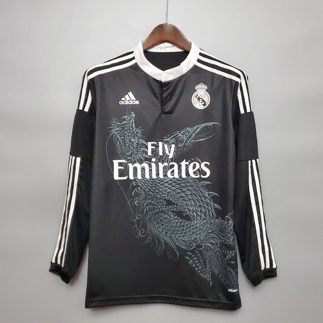 Camisa Manga Longa Retrô Real Madrid 2014/2015