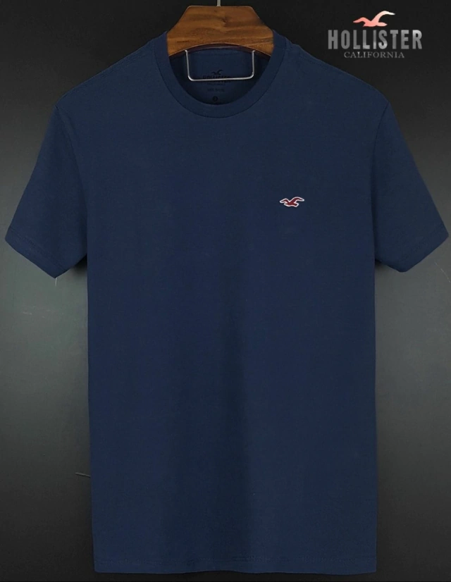 Camiseta Hollister Básica - Azul marinho