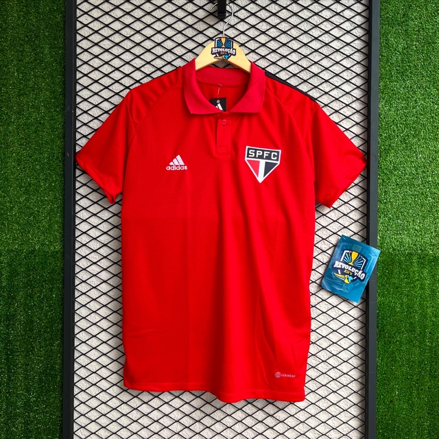 Camisa São Paulo Vermelha Gola Polo
