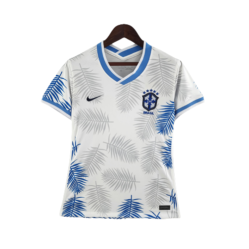 Camisa Seleção Brasileira Clássica 2022/2023 Torcedor Feminina - Branca