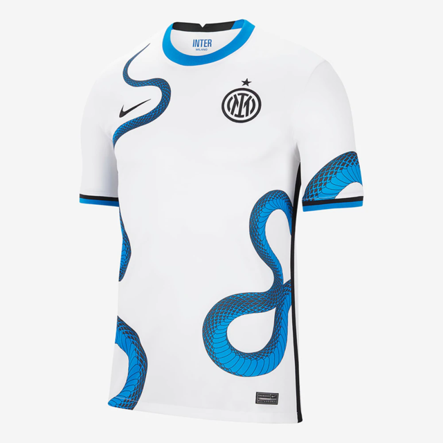 Camisa Inter de Milão Away 21/22 Torcedor Nike Masculina - Branco+Pre
