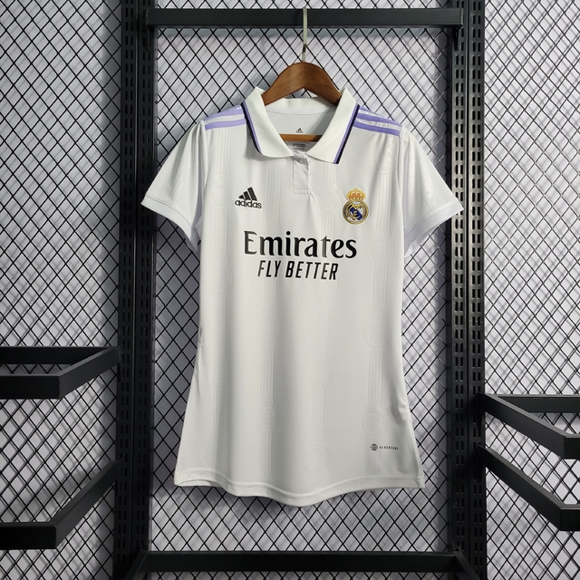 Camisa Real Madrid Home 22/23 - Feminina Torcedor - Branca