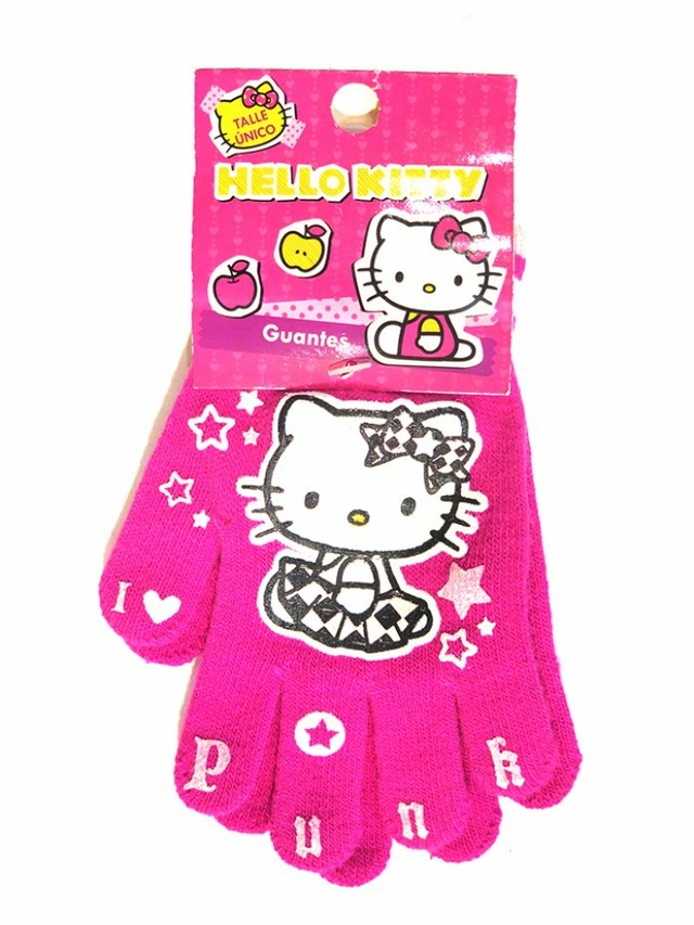 Footy Guante Tejido Estampado Hello Kitty I Love Punk