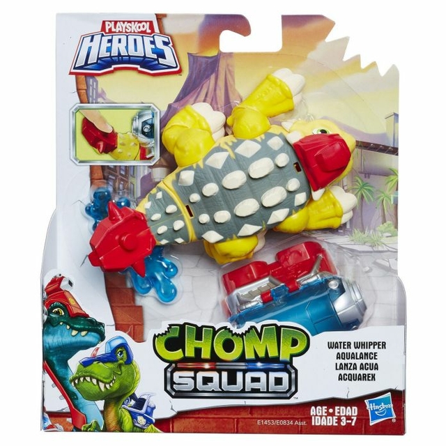 Hasbro Playskool Heroes - Chomp Squad - Dinosaurios - Incluye figura de  Lanza Acua, equipo removible y accesorio