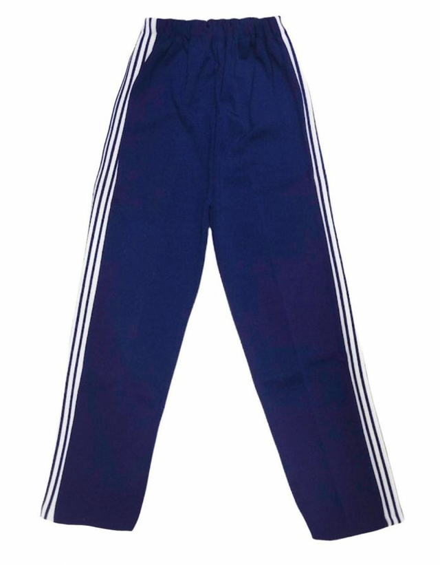 Pantalon Deporte Acetato Azul con Rayas Blancas - 2 - 10