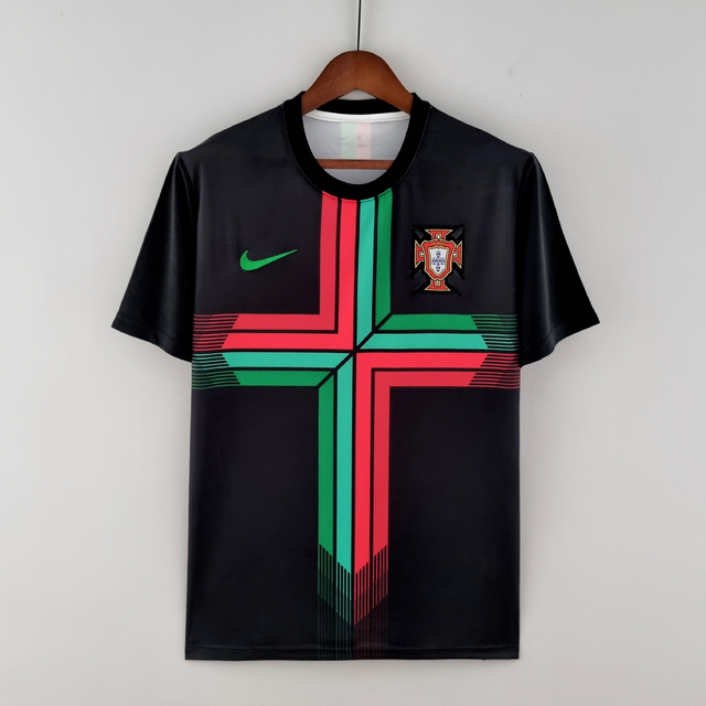 Camisa Portugal Concept Preto 22 Torcedor Nike Masculina