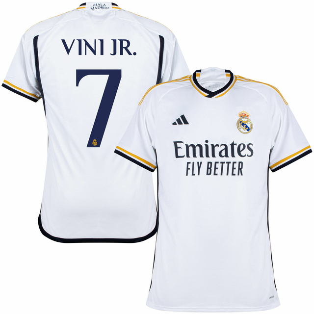 Camisa Real Madrid Adidas Home Vini Jr nº 7 - 2023-2024