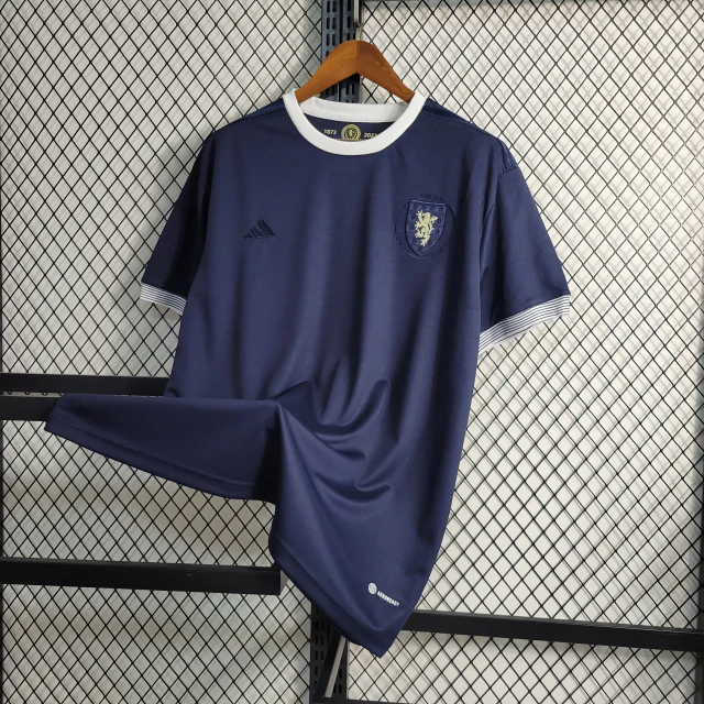 Camisa da Escócia 150 Anos 2023 Adidas Masculina - Azul Marinho