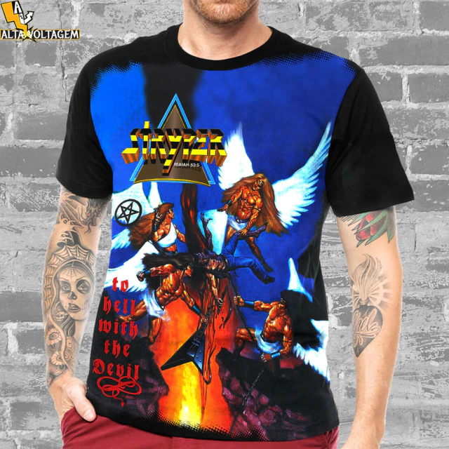 Camiseta Rock Stryper To Hell With the Devil