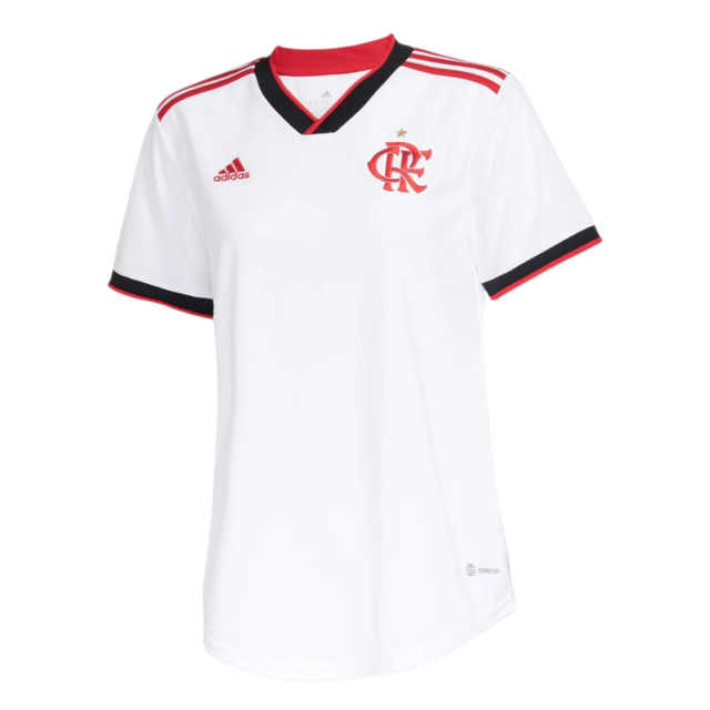 Compre agora Camisa Flamengo II 22/23 Adidas Feminina Branca