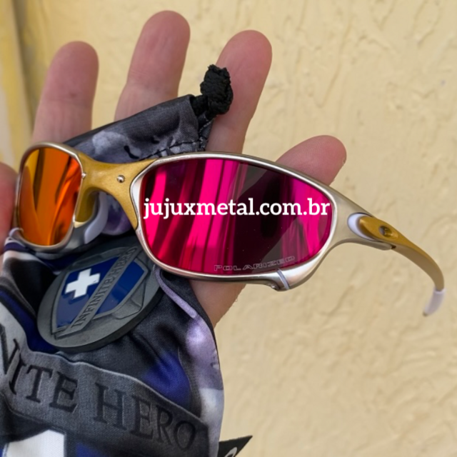 Óculos de Sol Juliet X-Metal 24k Lente Fire Red