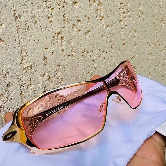 Oculos de Sol Oakley Feminino Dart Bord Lentes Rosa Clear