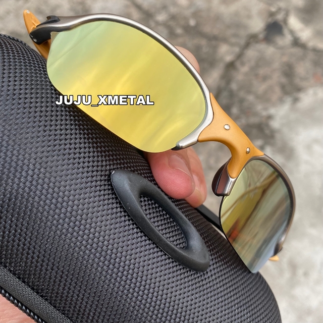 Óculos de Sol Oakley Romeo 2 24k X-Metal Lentes Dourada + Estojo