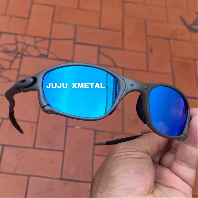 Óculos de Sol Oakley DoubleXx X-Metal Lentes Azul Bebe Ice Thug Polar