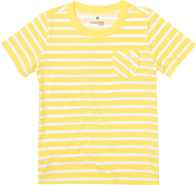 Camiseta Amarela de Listras - Comprar em MatitoKids