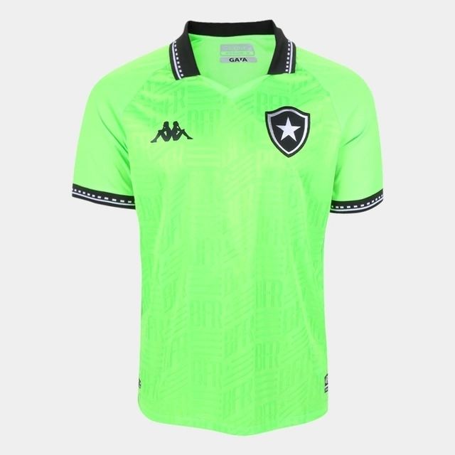 Camisa do Botafogo Goleiro V2 Torcedor Kappa Verde Limão 21/22 Masculina