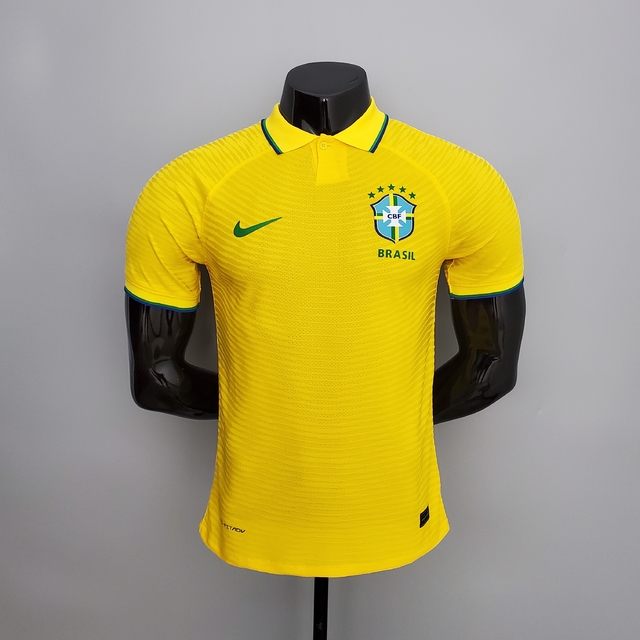 Camisa Seleção Brasil Home 22-23 s/n° Player Nike Masculina - Amarela -  Amarelinha - Copa Catar 2022