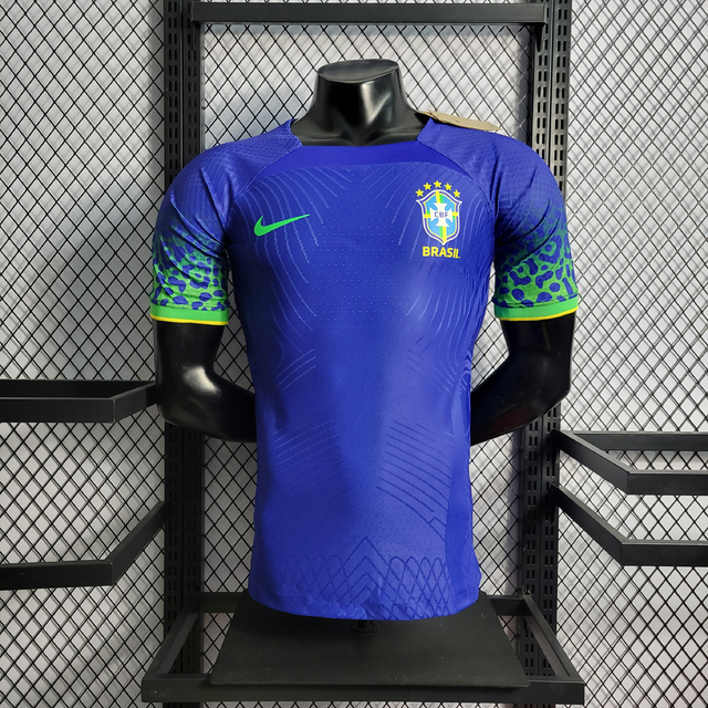 Camisa Seleção Brasileira Away 22/23 - Masculina Jogador - Nike - Copa do  Mundo - Azul