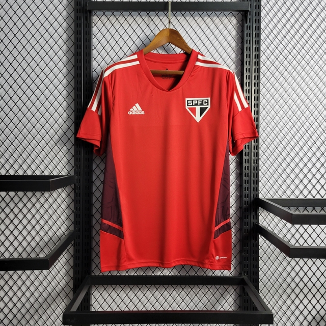 Camisa São Paulo Treino 22/23 - Masculino Torcedor - Adidas - Vermelha