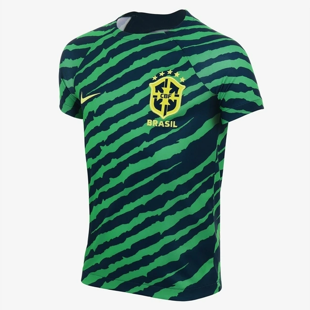 Camisa Seleção Brasil Pré Jogo Copa do Mundo 2022 - Nike - Masculino  Torcedor