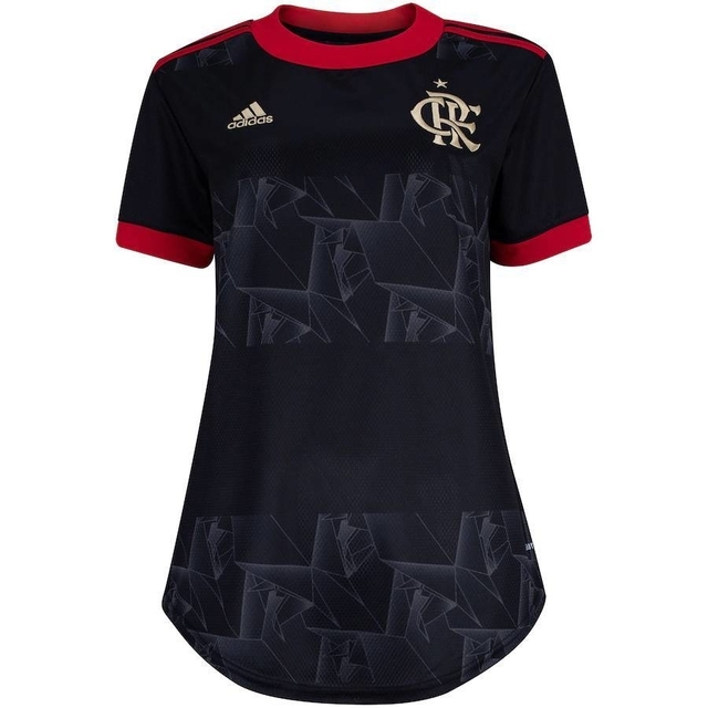 Camisa Flamengo III 21/22 Preta - Feminina - Adidas