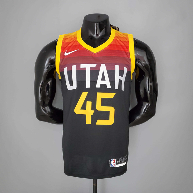 Camiseta Regata Utah Jazz Preta e Amarela - Nike - Masculina