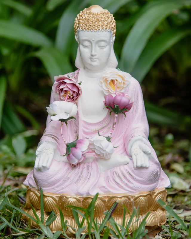 Buda rosa pedestal - Comprar em De la Paz