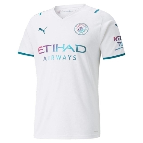 Camisa Manchester City II 21/22 - Masculino Torcedor - Verde e Branco