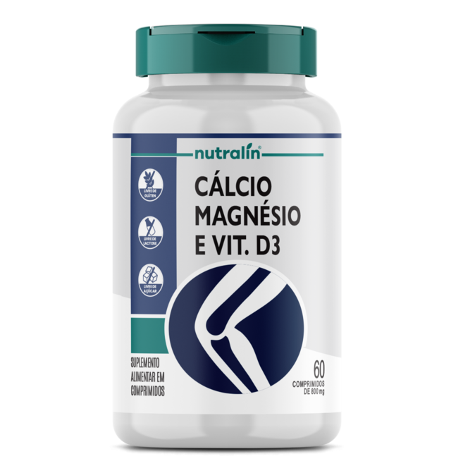 Cálcio com Magnésio + Vitamina D3 - 60 Comprimidos