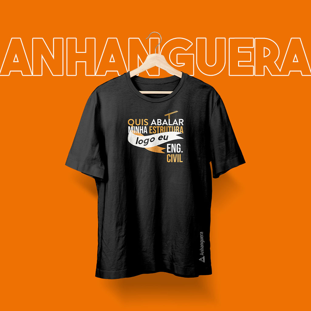 Camiseta Unissex de Engenharia Civil - Anhanguera