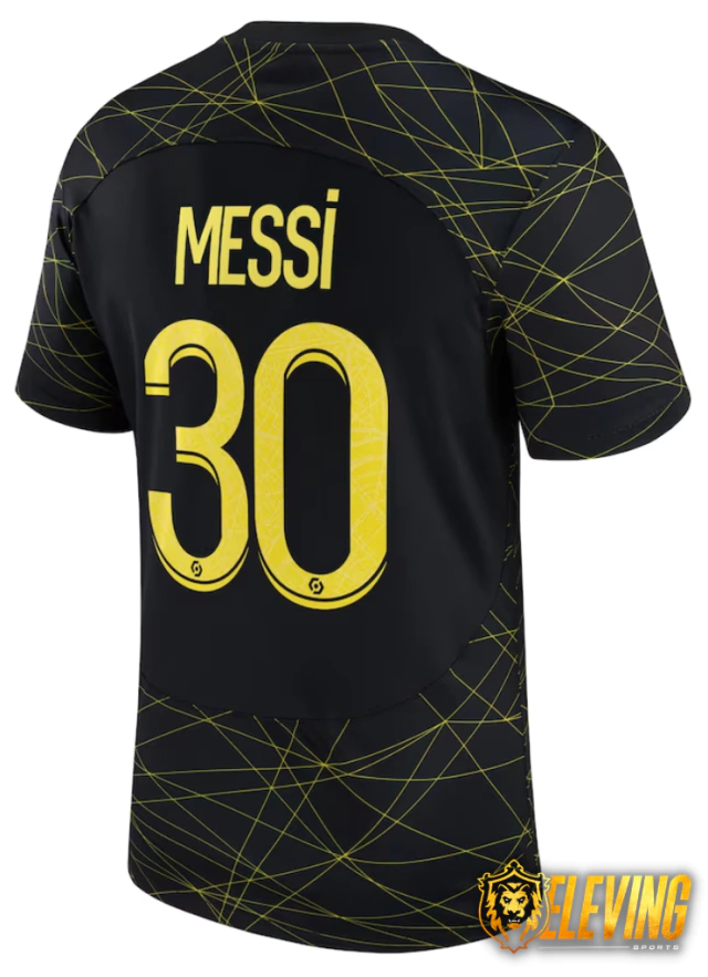 Camisa Preta e Dourada do PSG Fourth - Messi 30