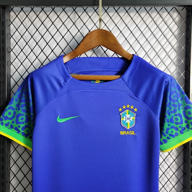 Camisa Infantil Seleção Brasileira Copa do Mundo 2022 - Nike - Azul