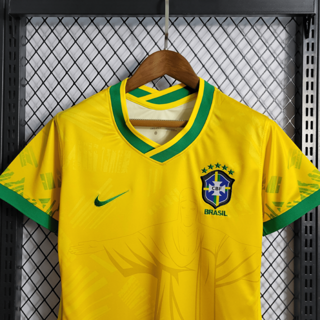 Camisa Feminina Seleção Brasileira Cristo Redentor