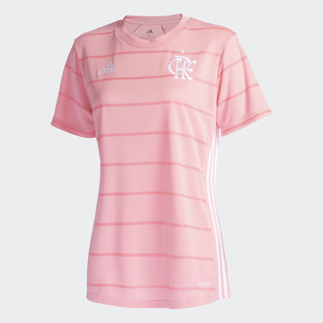 Camisa Flamengo Outubro Rosa 21/22 - Adidas - Feminina Baby Look