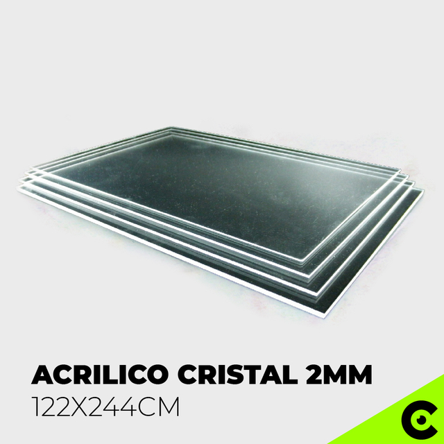 Acrilico Cristal Placa 122x244cm 2mm Espesor Cortes Capta