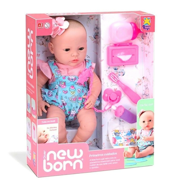BONECA NEW BORN - LITTLE BANHO - Cia dos Brinquedos