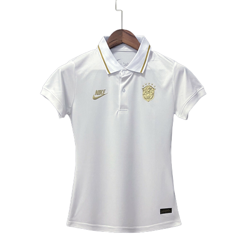 Camisa Polo Seleção Brasileira 22/23 Torcedor Nike Feminina - Branca