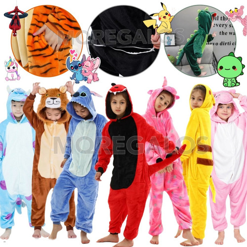 Pijama Kigurumi Unicornio Infantil De 1.10 A 1.40 Mts Niños