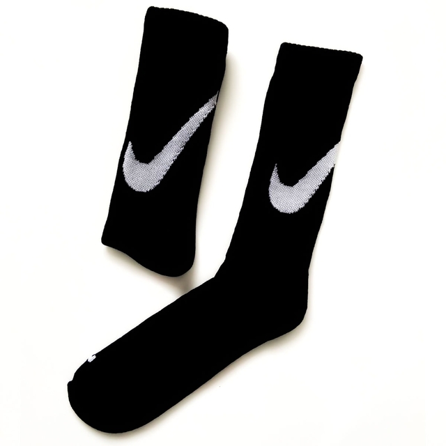 3 Pares de meias Nike ( Preta - simbolo grande )