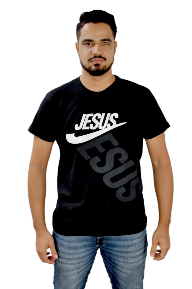 Camiseta Jesus Logotipo Preto