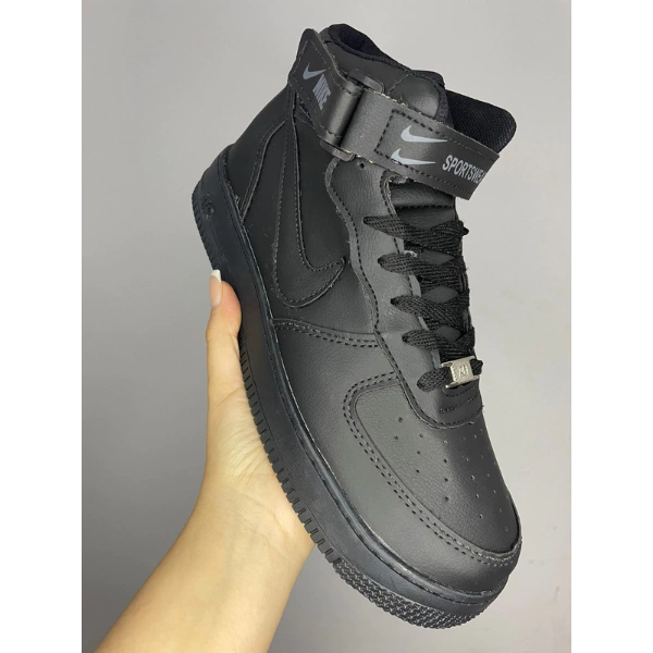 Nike Air Force MID TM All Black - American Shoes