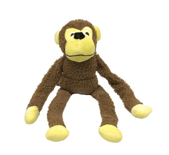 Brinquedo para Cachorros Pelúcia Macaco Marrom