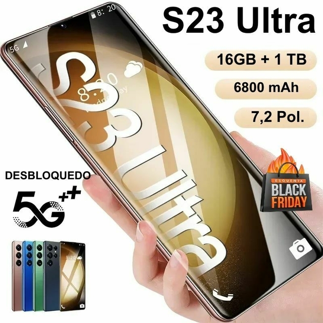 Smartphone S23 Ultra 7.0 Hd Camera 5g Internet Celulares 16gb+1t