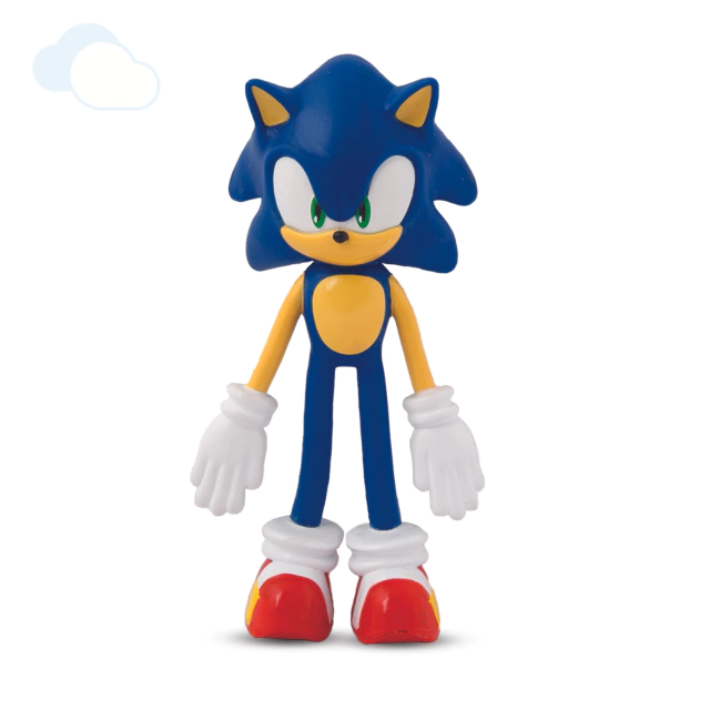 Muñeco Sonic Flexible Articulado 13Cm Personajes Bend Ems Tapimovil