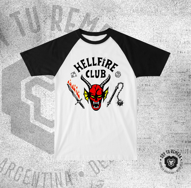 Remera Stranger Things Hellfire Club logo ranglan