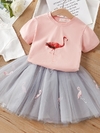 Conjunto Infantil Flamingos 